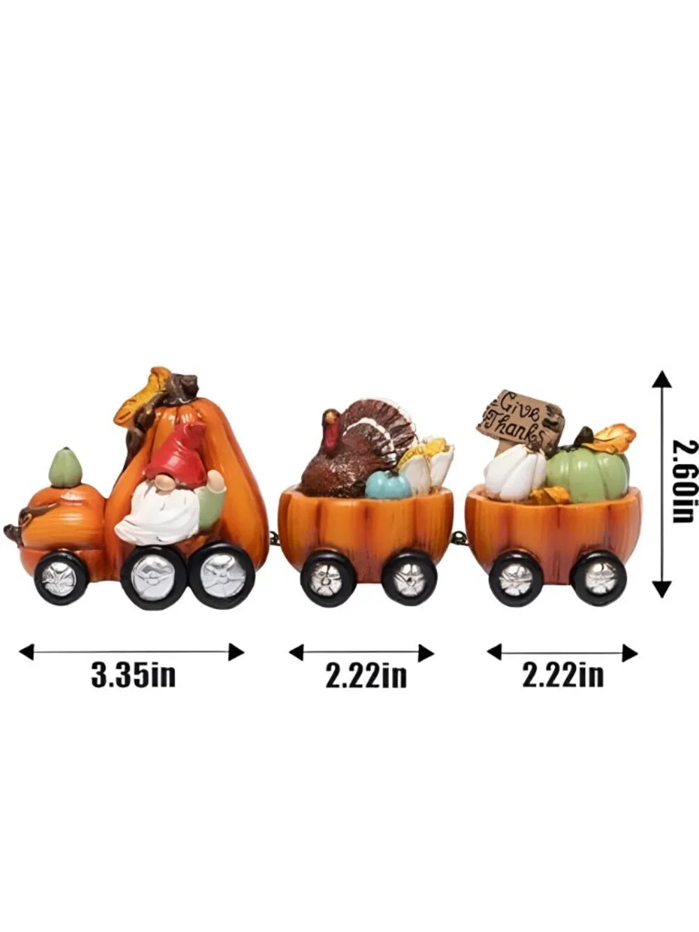 Fall Pumpkin Train Decoration Indoor,Thanksgiving Gnome Centerpiece